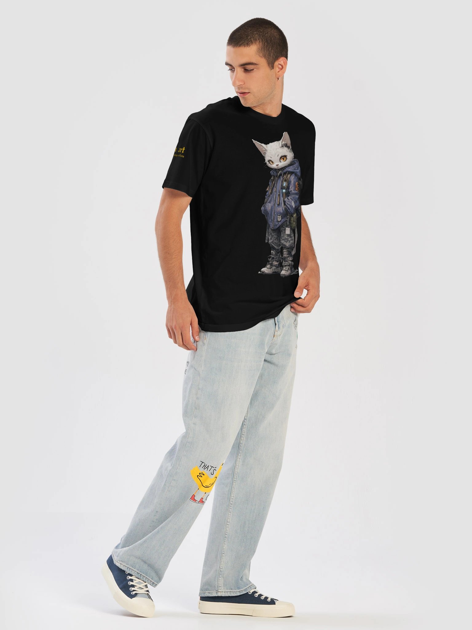 Cyberpunk Techtwear Cat Tee product image (5)
