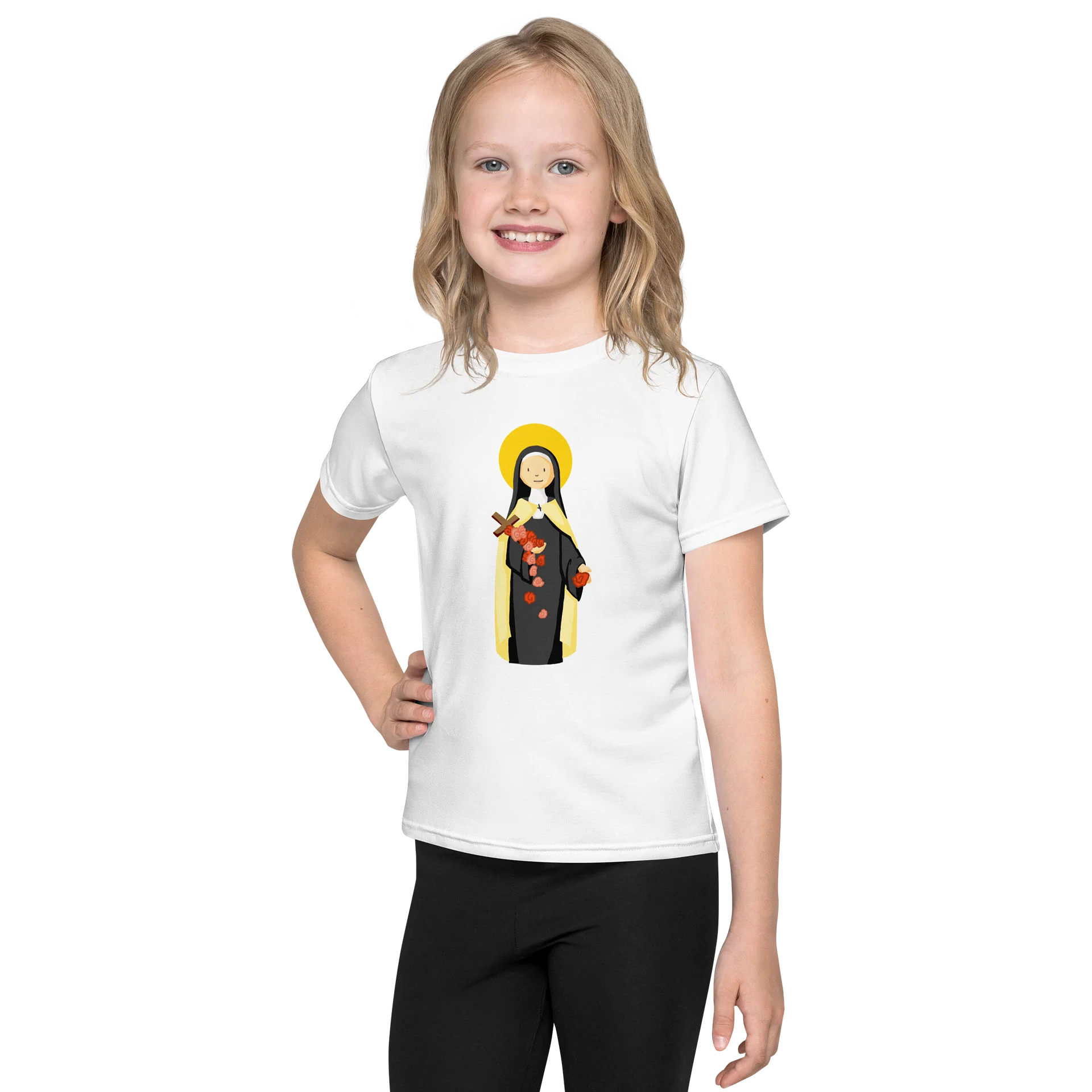 St. Therese of Lisieux - Kids Crew Neck T-shirt - Special Fourthwall Launch Edition product image (1)
