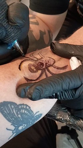 Tattoo therapy with one of my own drawings!