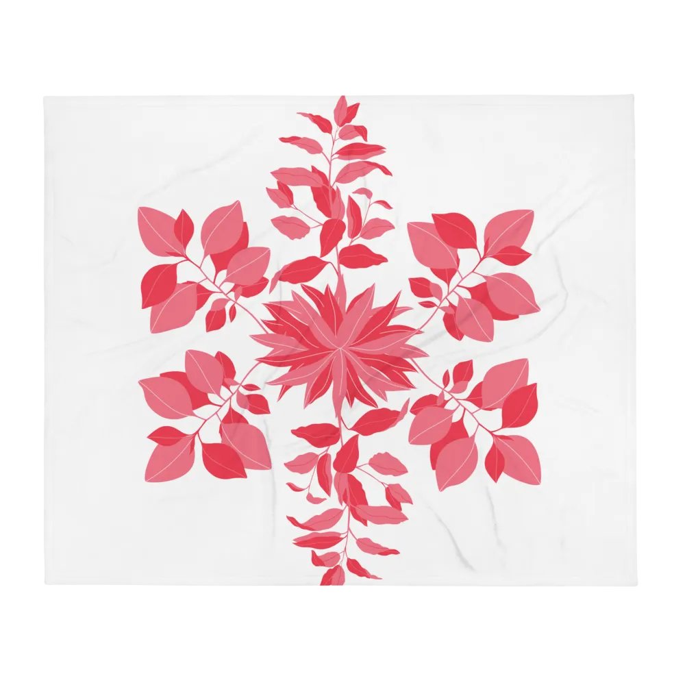 Red Leaves and Flowers - Floral Pattern Design product image (2)