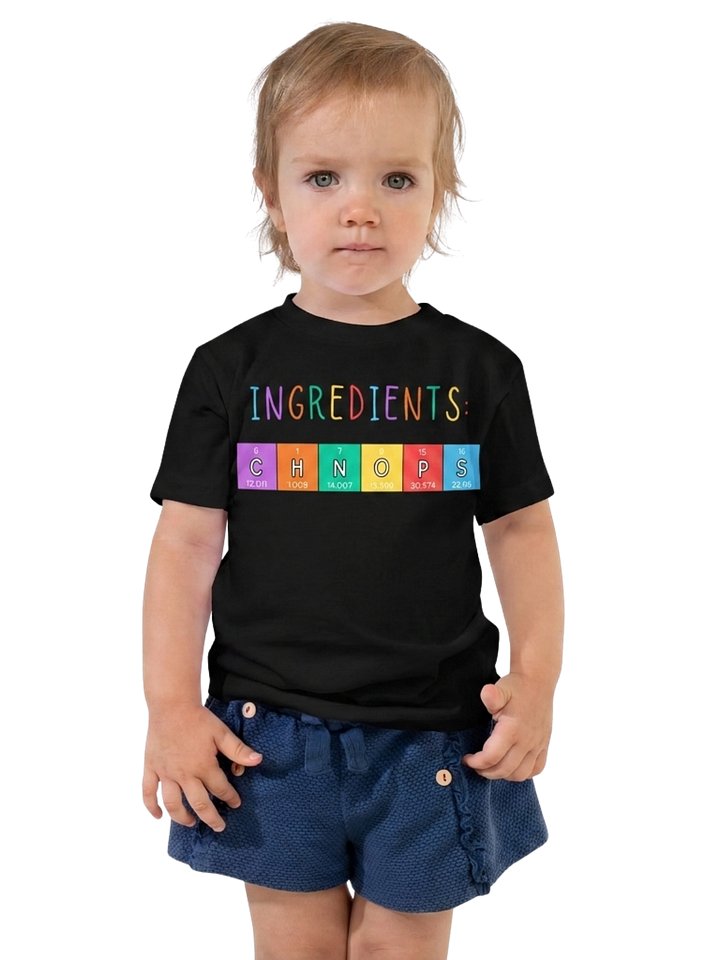 CHNOPS Elements of Life - Science Toddler T-Shirt in Black product image (1)