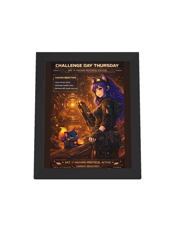 • AKC // Challenge Day Thursday Poster | AKC Themed Day Series | Arkfall Kitty Collective Wall Art product image (1)