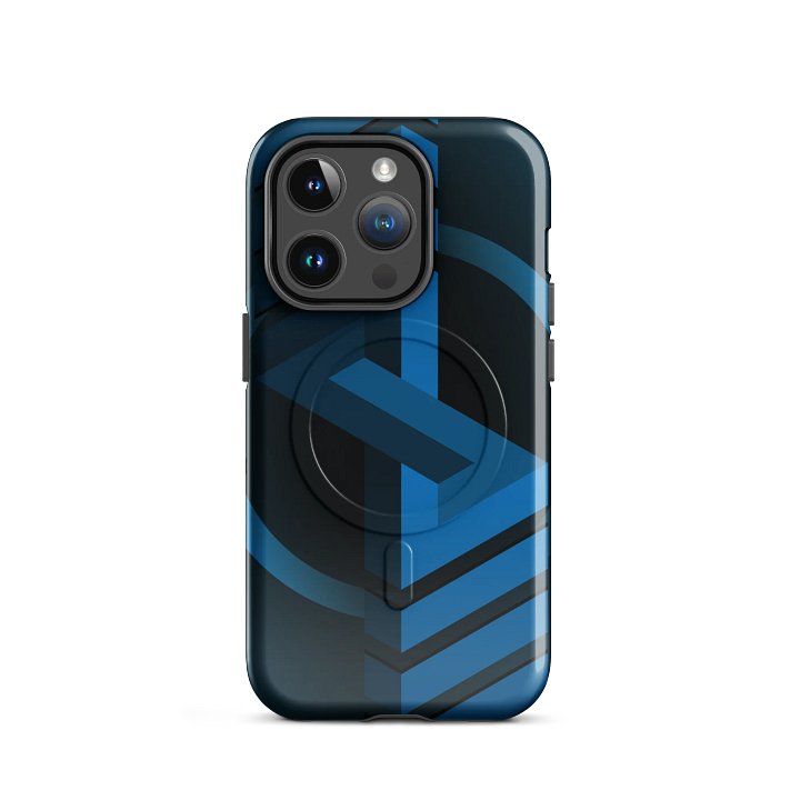 Blue Logo on Black iPhone MagSafe Tough Case product image (2)