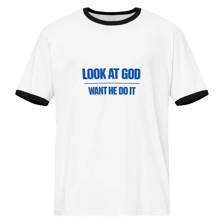 Look At God Ringer Tee Blue Edition product image (1)