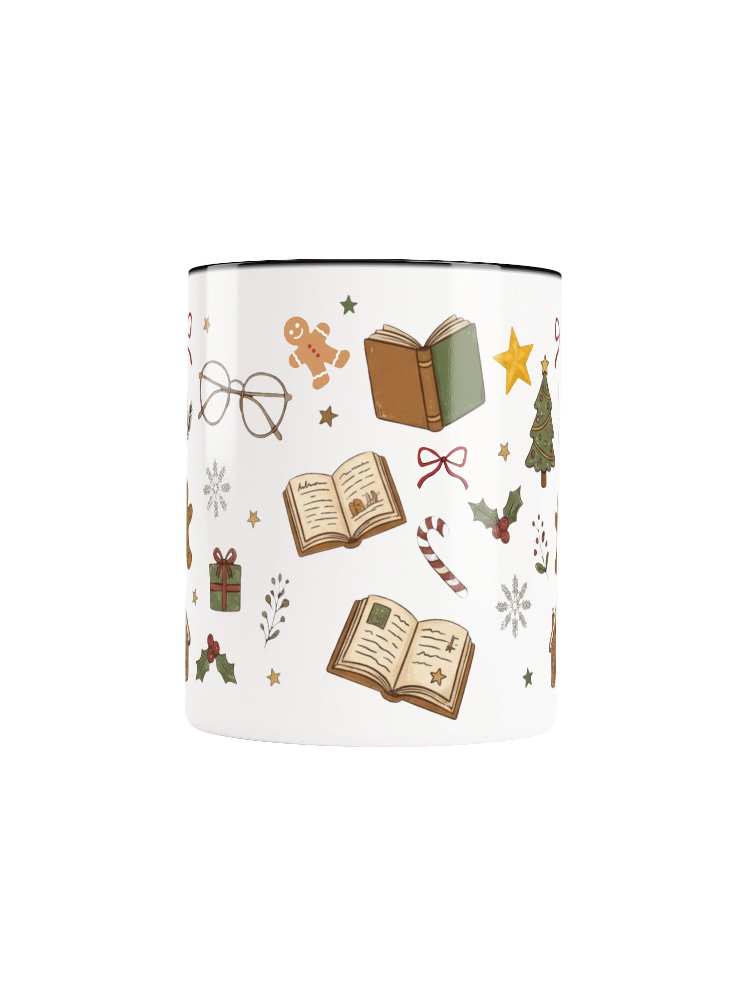 Festive Bookish Christmas Pattern Mug product image (5)