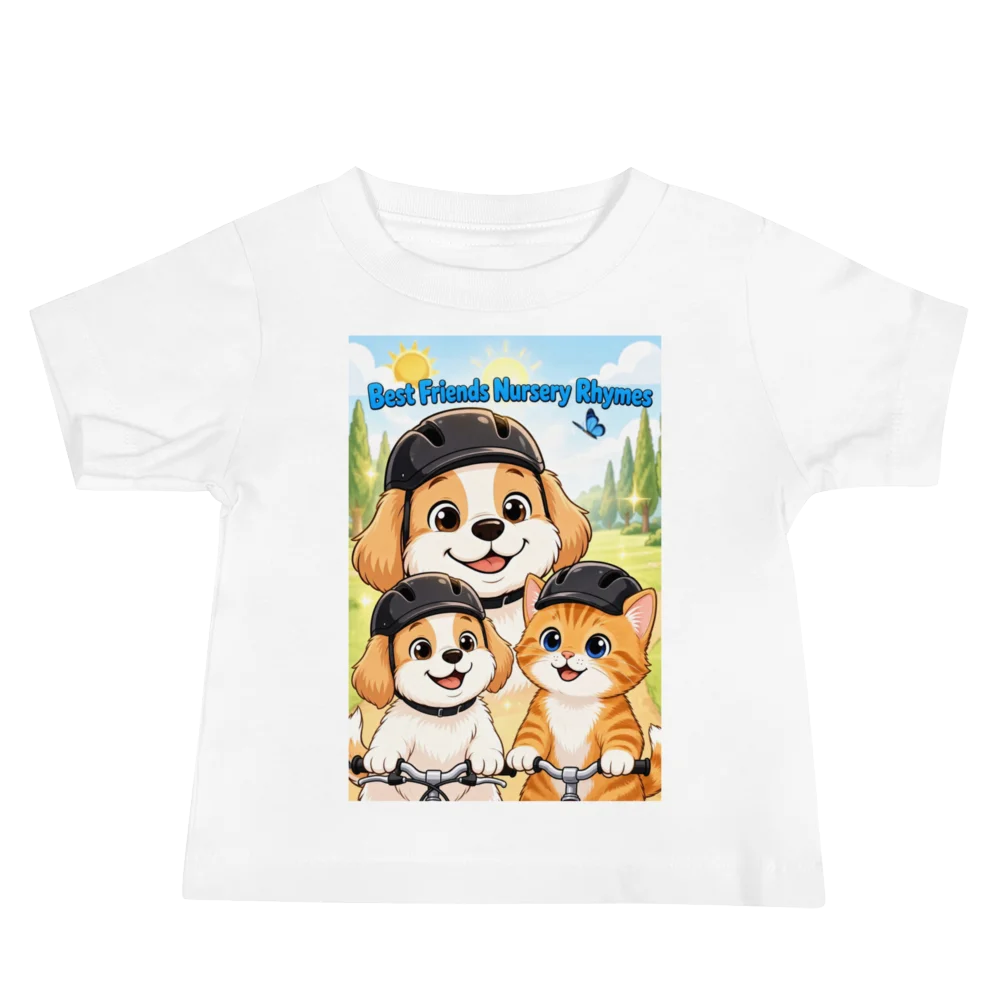 Kitten & Puppy Biking Baby T-shirt product image (2)