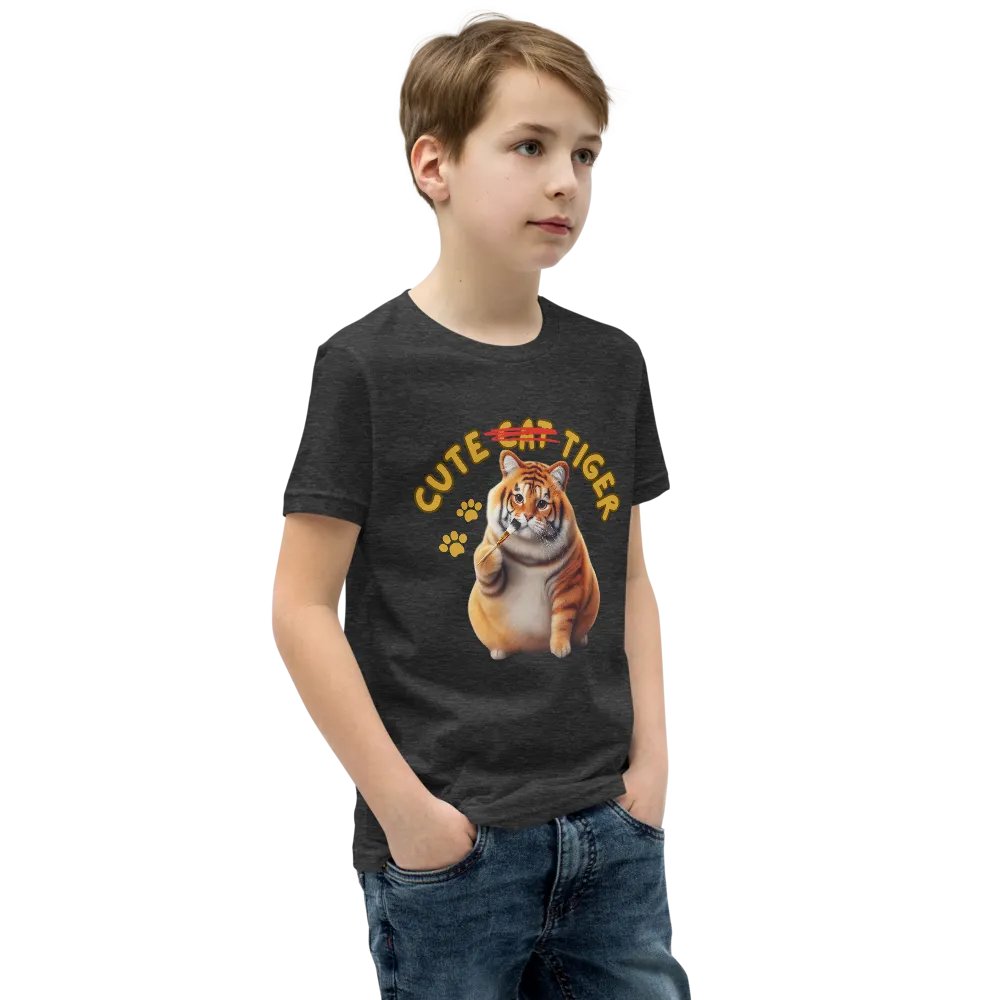 'Cute Not Cat But Tiger' Youth T-Shirt 🐱🐯😄 product image (47)