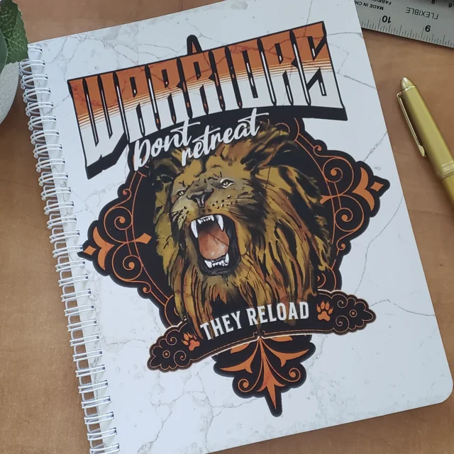 Warriors Don't Retreat They Reload Composition Size Coiled Notebook product image (1)