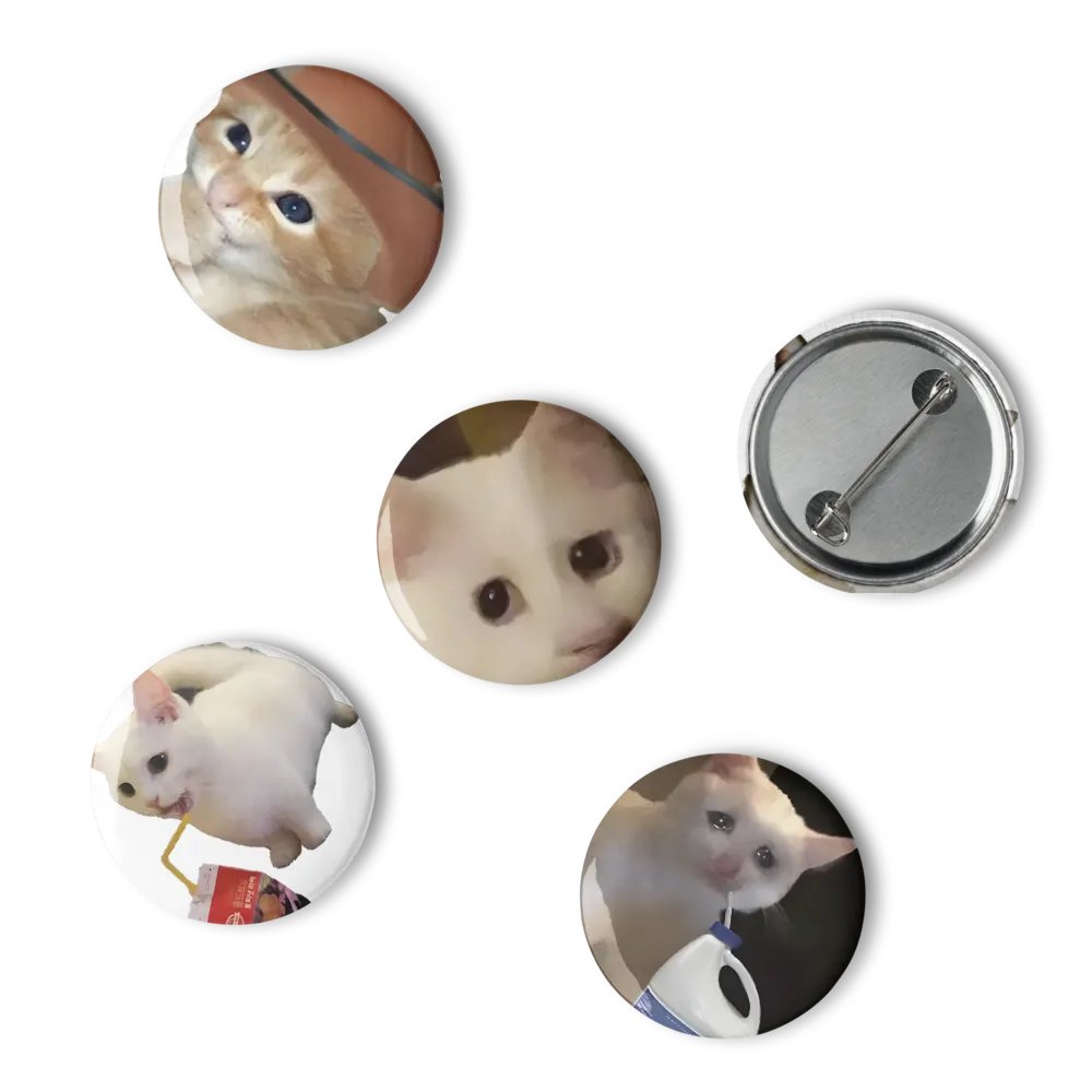 Set of Pin Buttons: Meme Cats 42 product image (6)