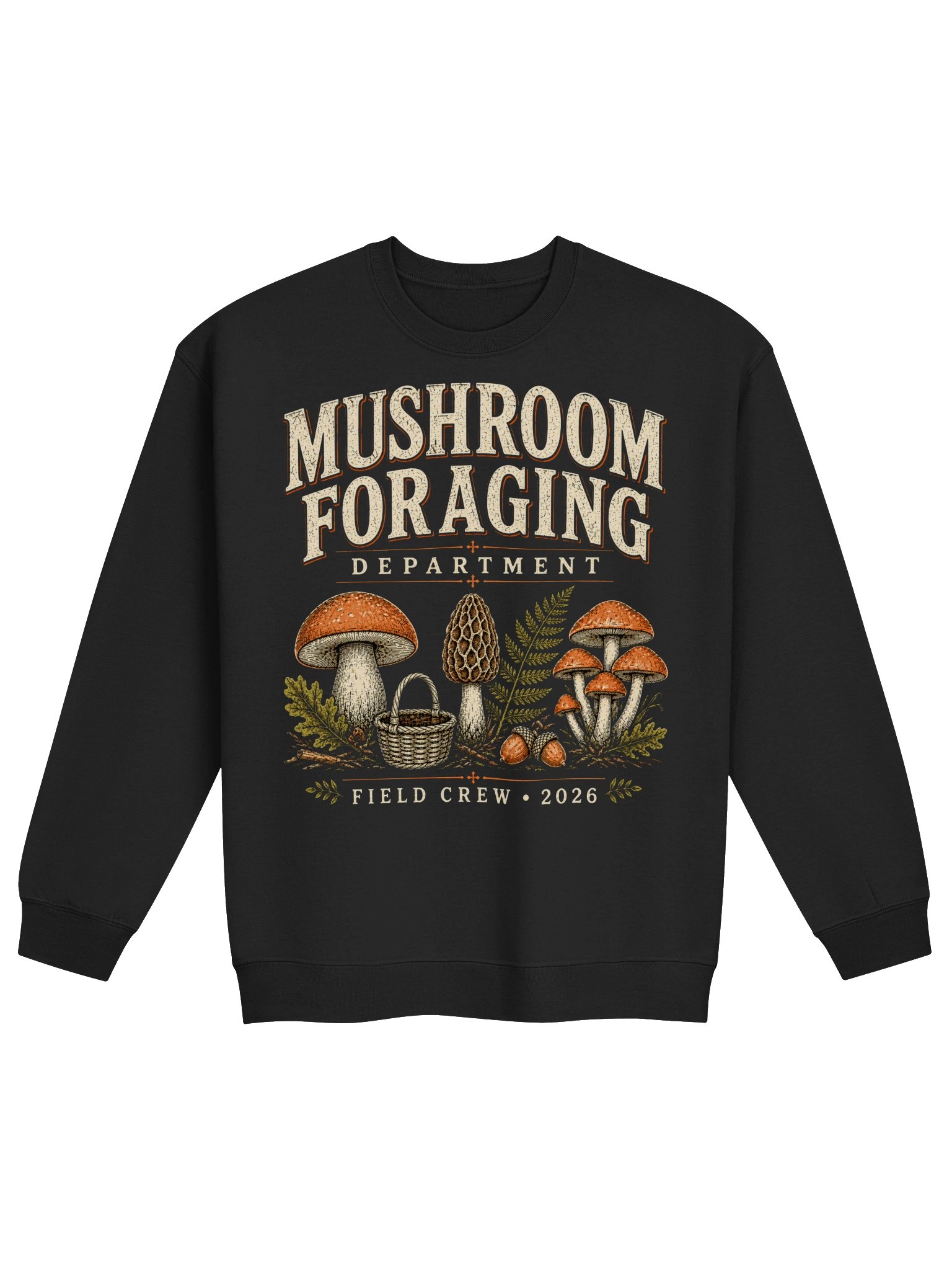 Vintage Mushroom Foraging Department Crewneck Sweatshirt product image (2)