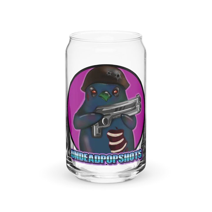 UndeadPopShots Penguin Can-Shaped Glass Logo Color Dark Pink product image (2)