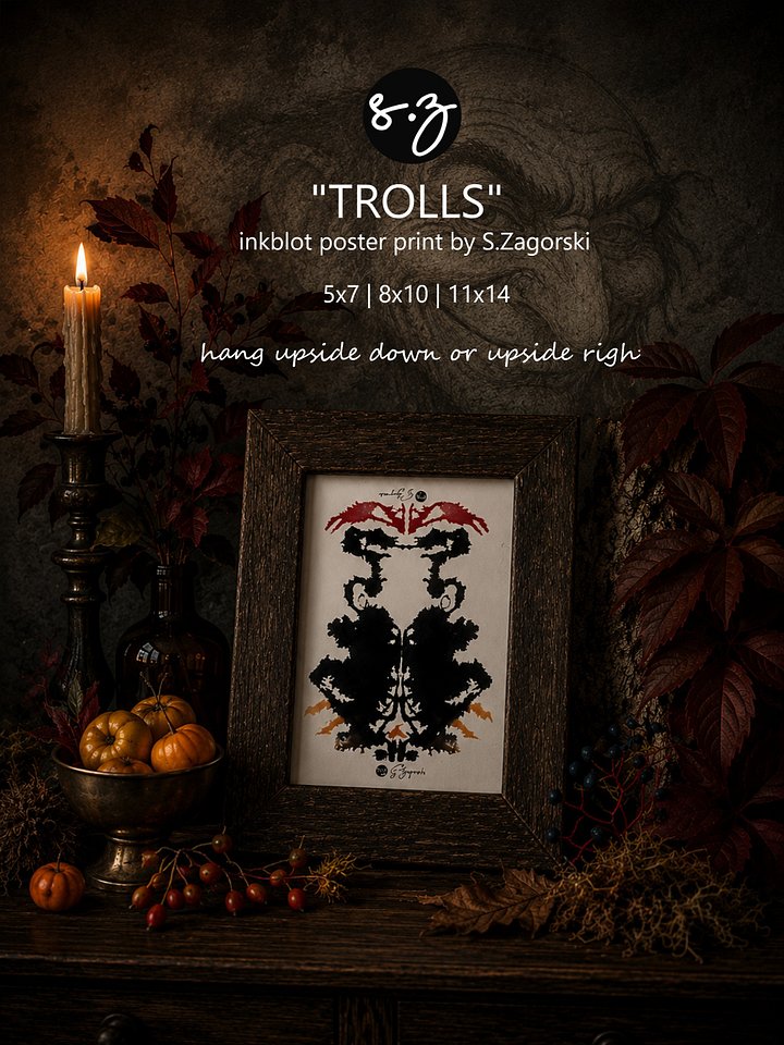 Trolls | Ancient Elemental | Inkblot Print product image (1)