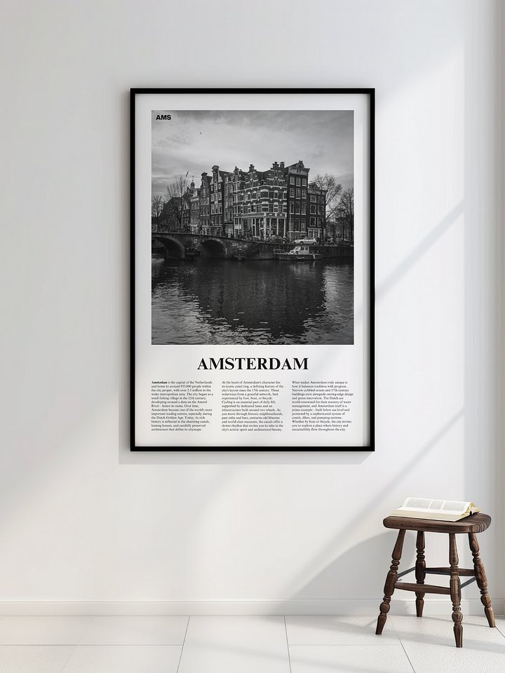 Amsterdam 04 Newspaper Poster | Framed product image (2)