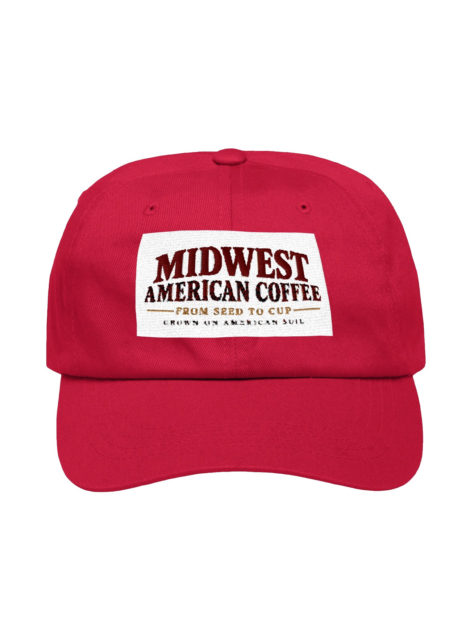 Midwest American Coffee – From Seed to Cup Cranberry Dad Hat product image (1)