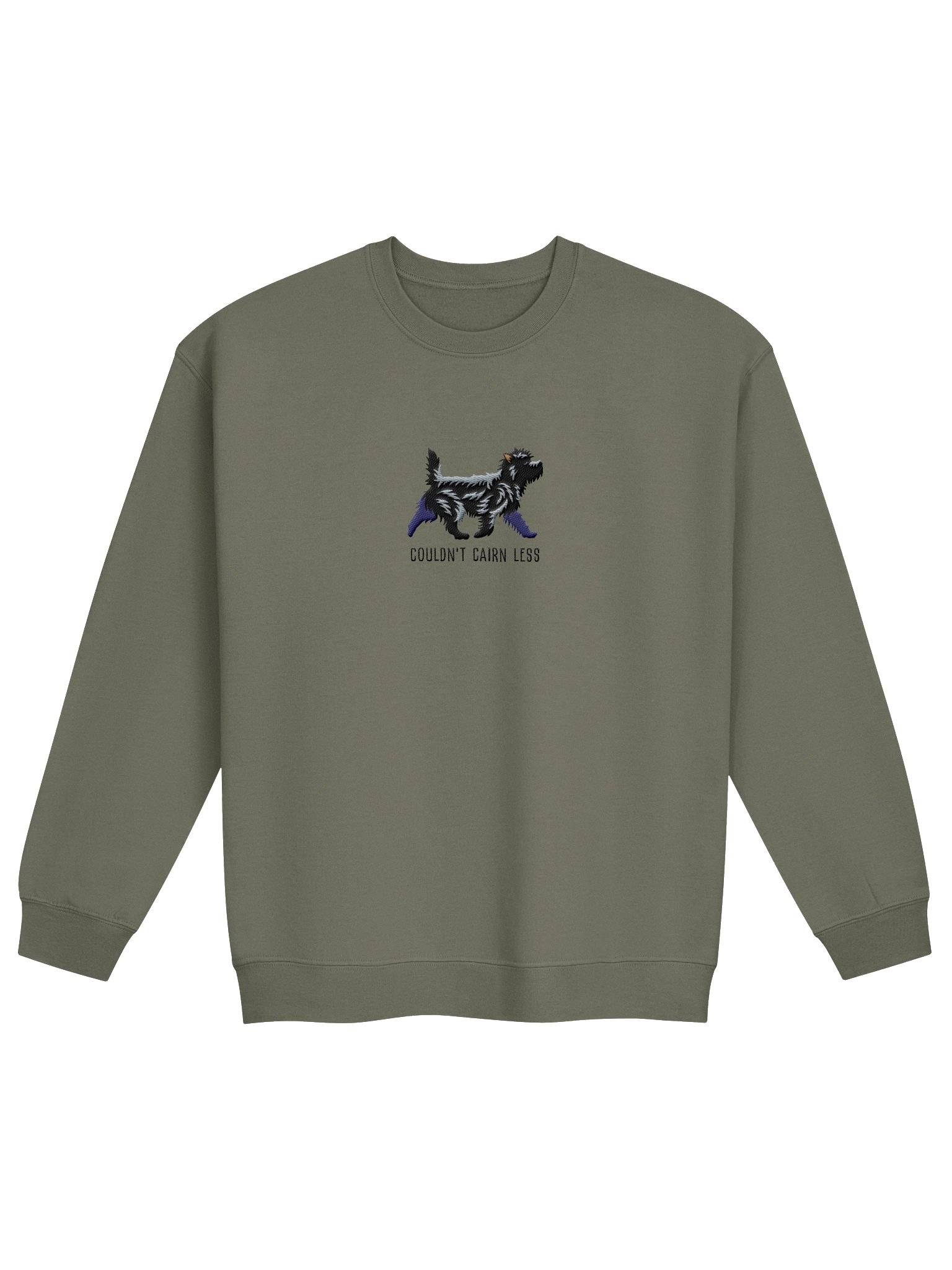 Couldn't Cairn Less Sweatshirt (Embroidered) of a Cairn Terrier(Black) product image (4)