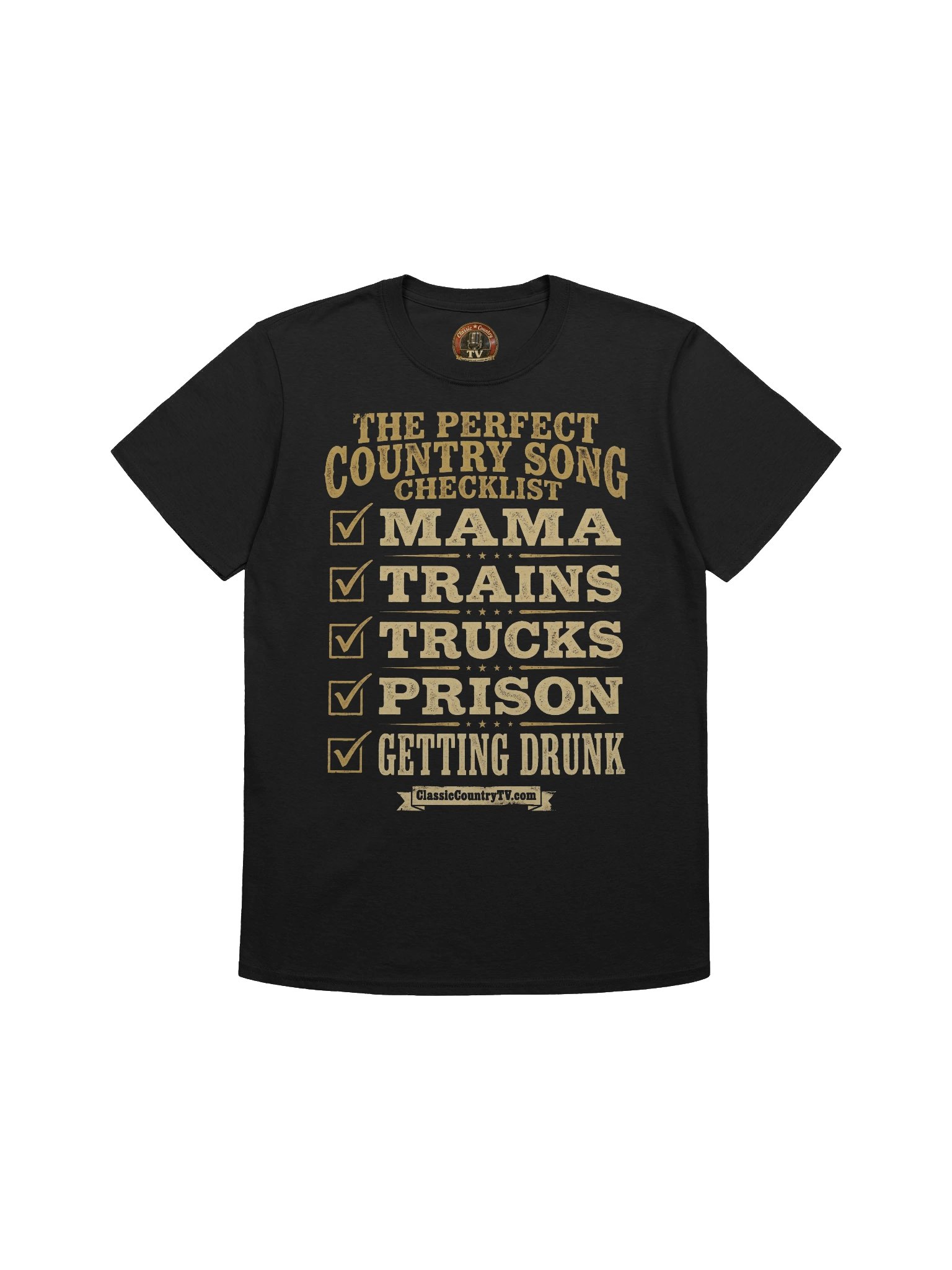 "The Perfect Country Song Checklist" T-Shirt product image (1)