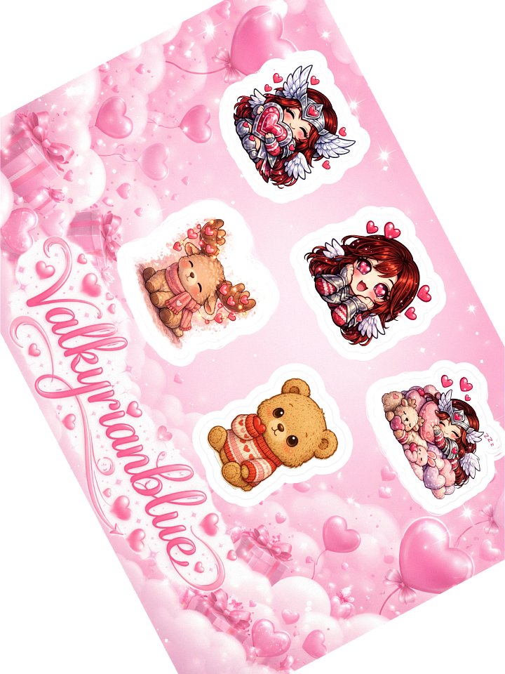 Valky's valentine Sticker Sheet product image (1)