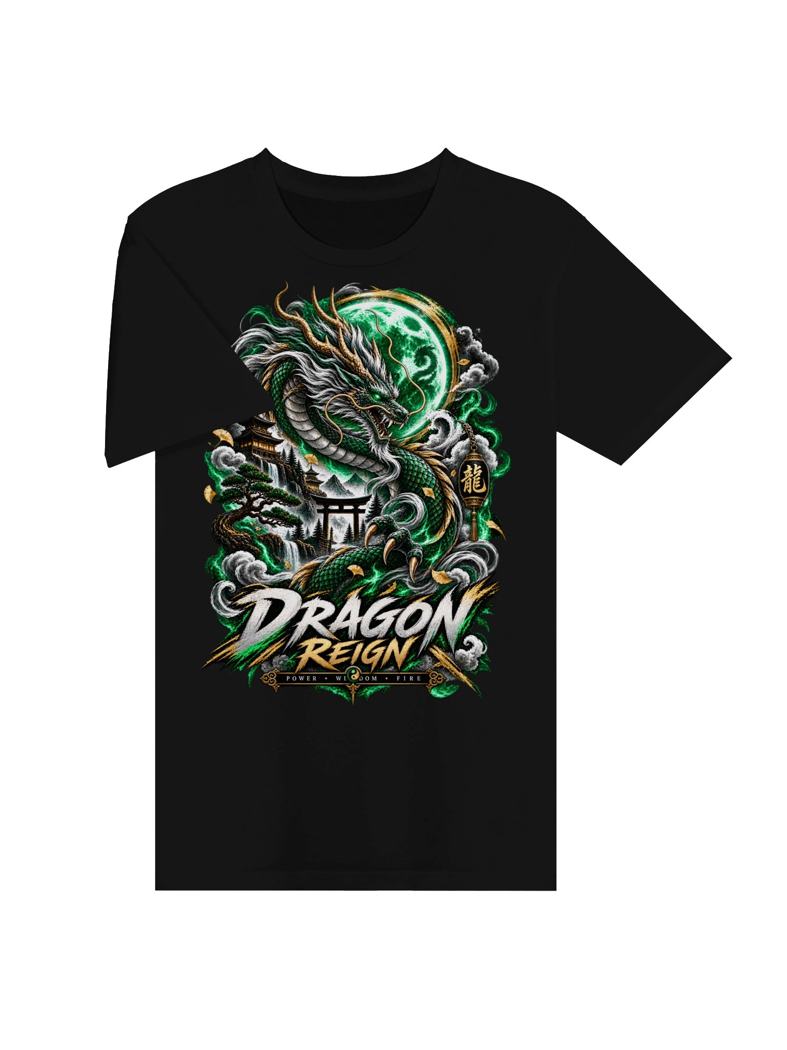 Dragon Reign T-Shirt | Emerald Japanese Dragon Graphic Tee product image (17)