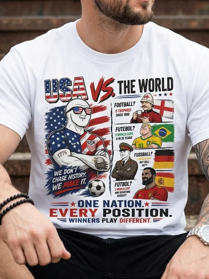 USA vs The World Funny Soccer World Cup 2026 Tee product image (2)