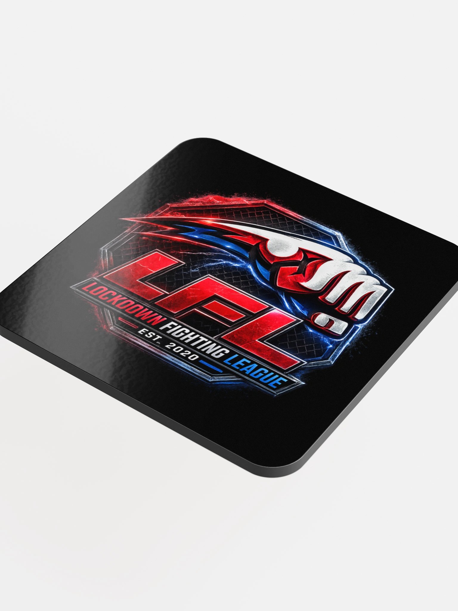Lockdown Fighting League Glossed Cork Coaster product image (4)