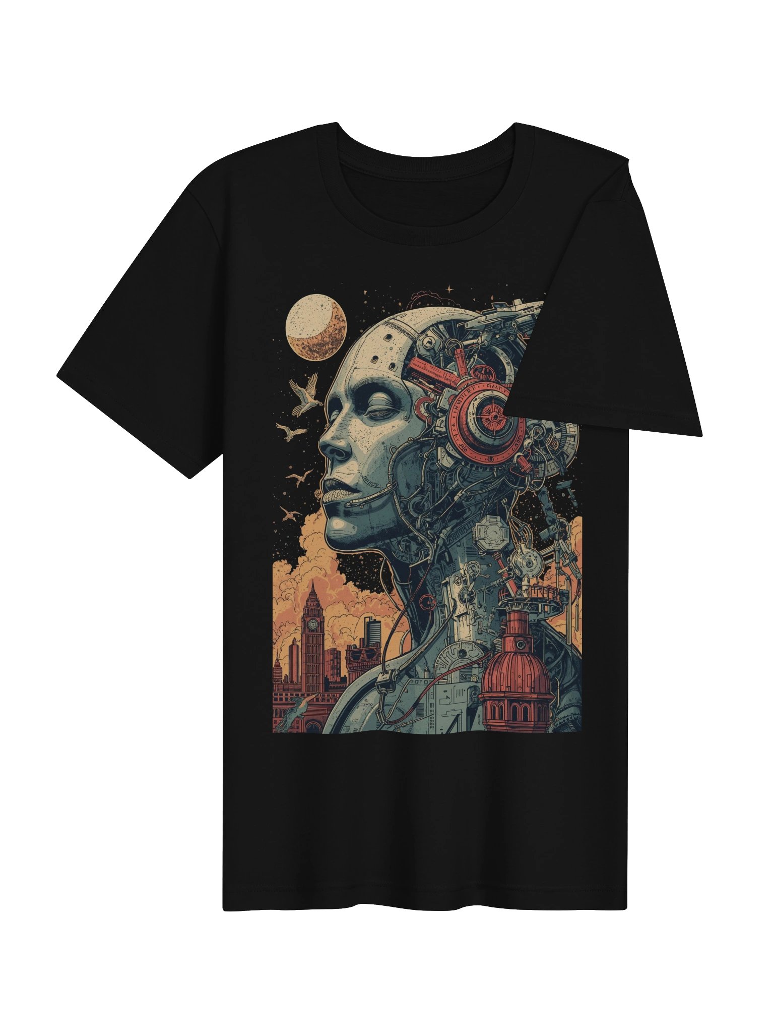 Cyborg Cosmos Skyline Lightweight T-Shirt product image (7)