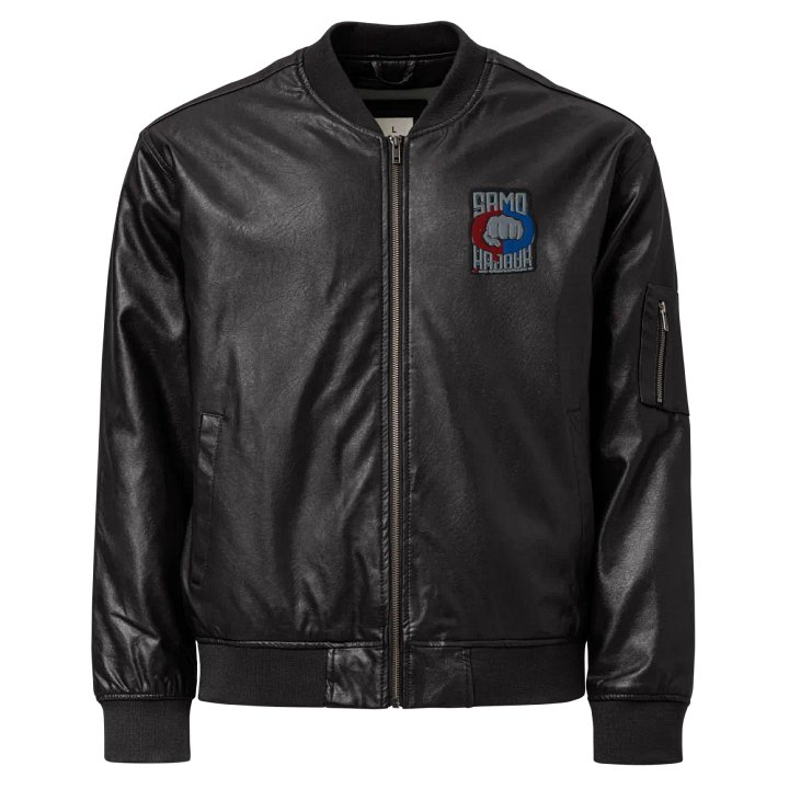 SAMO HAJDUK Clenched Fist Graphic Bomber Jacket product image (1)