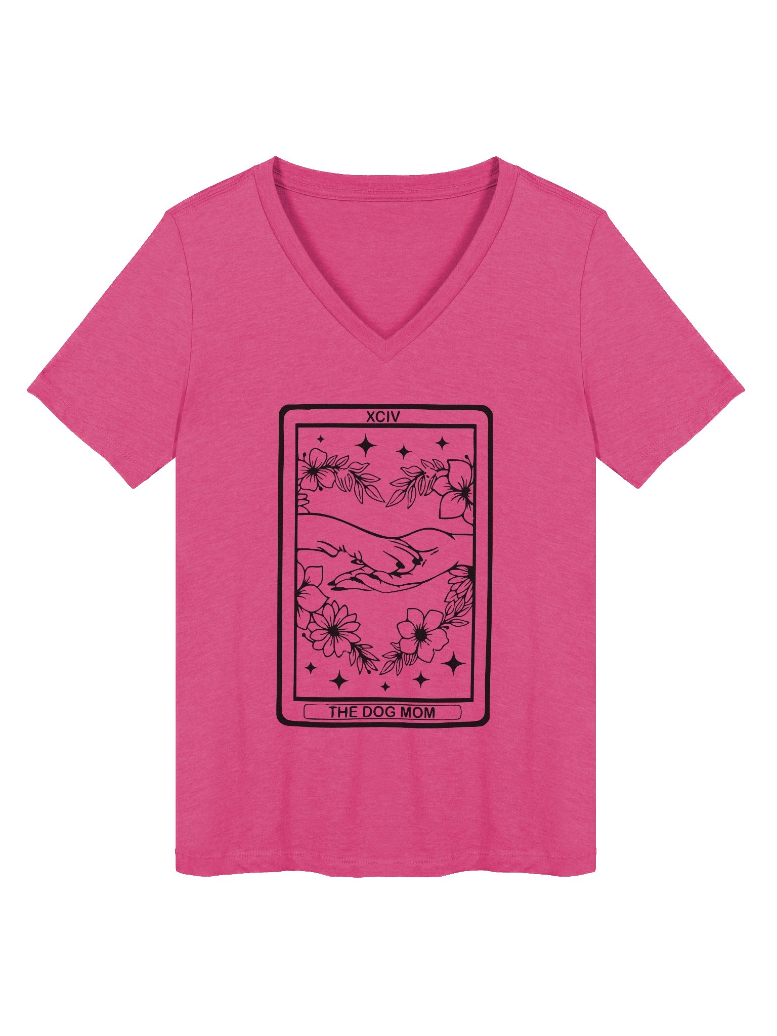 🌙 “V-Neck Dog Mom Tarot Tee” product image (1)