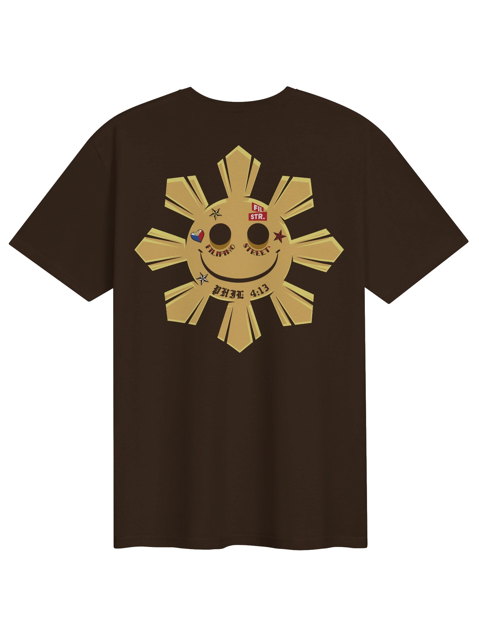 TATTOOED PHILIPPINE SUN BROWN TEE product image (2)