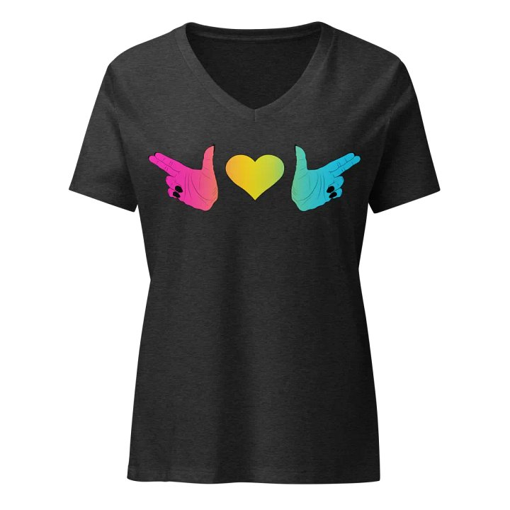 Finger Guns (pan flag) V Neck product image (3)
