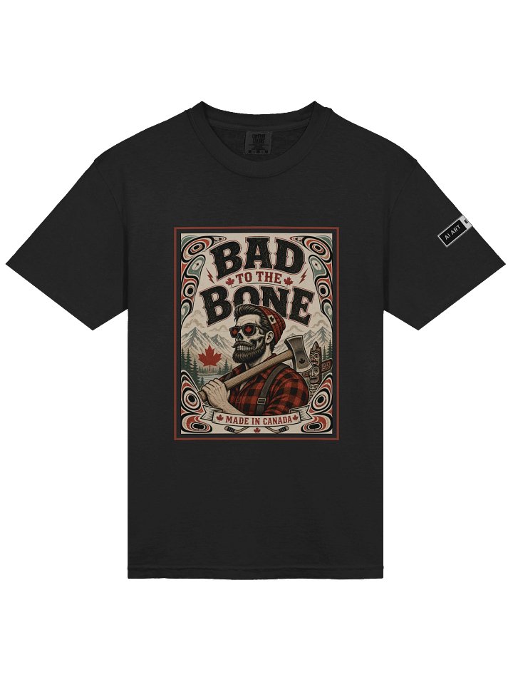"BAD TO THE BONE" 100% cotton T-shirt product image (1)