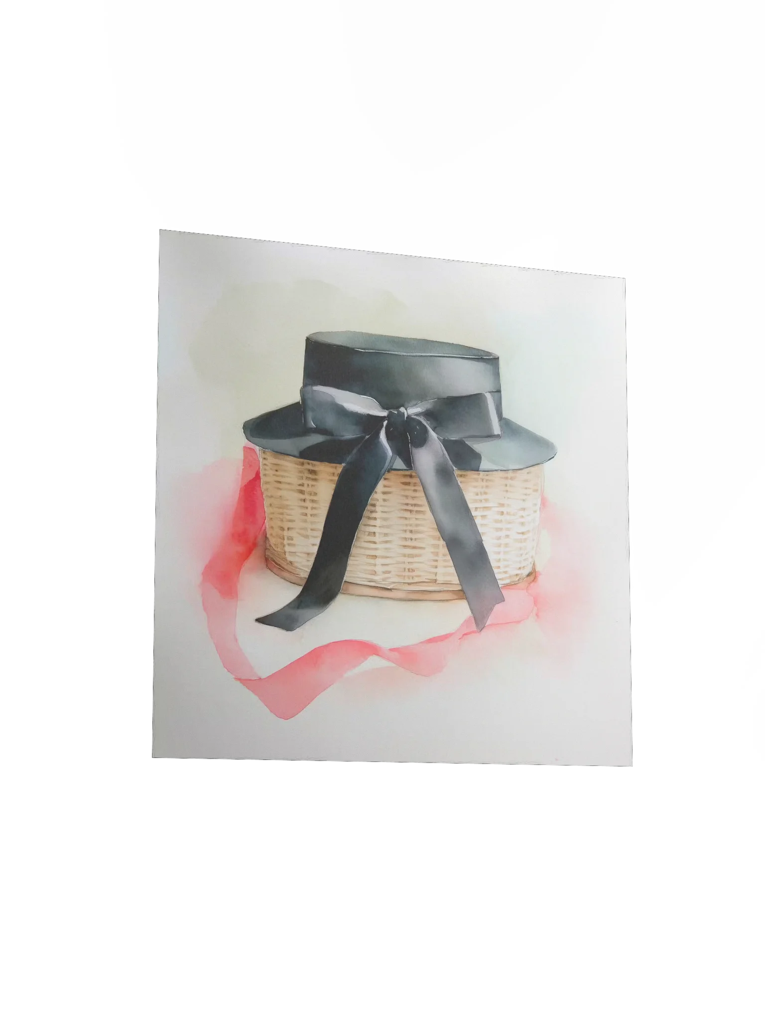 Coquette: Chic Basket Black Bow Hat product image (3)