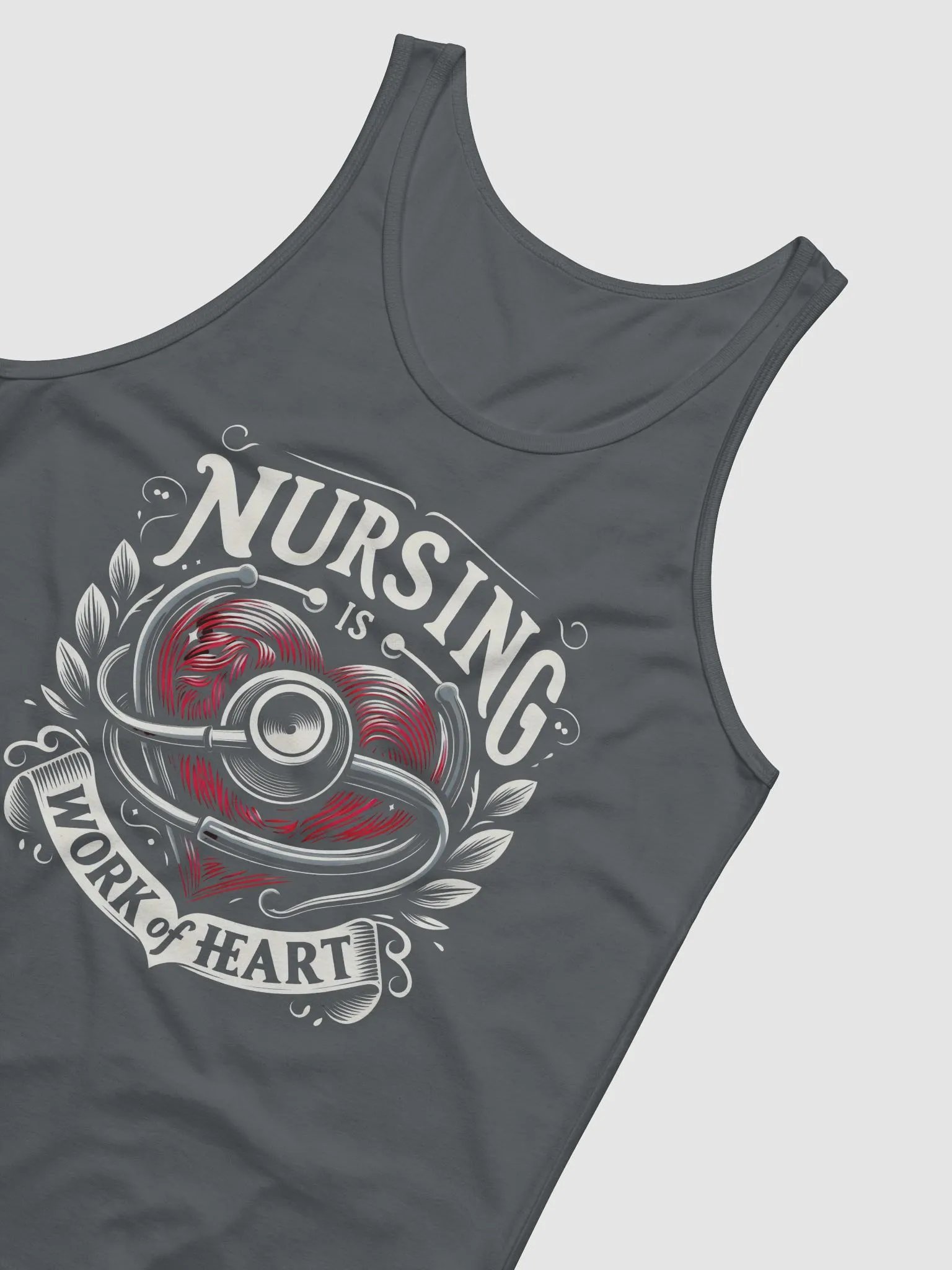 Nursing is a work of heart Tribute Tank product image (19)
