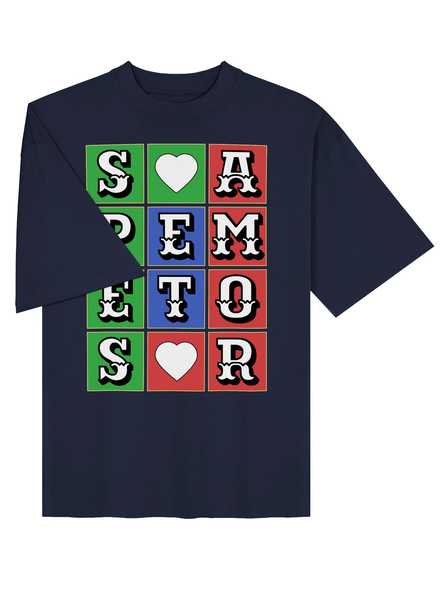 Hope and Love In Latin Quote Unisex Organic Cotton Oversized Graphic T-shirt product image (3)
