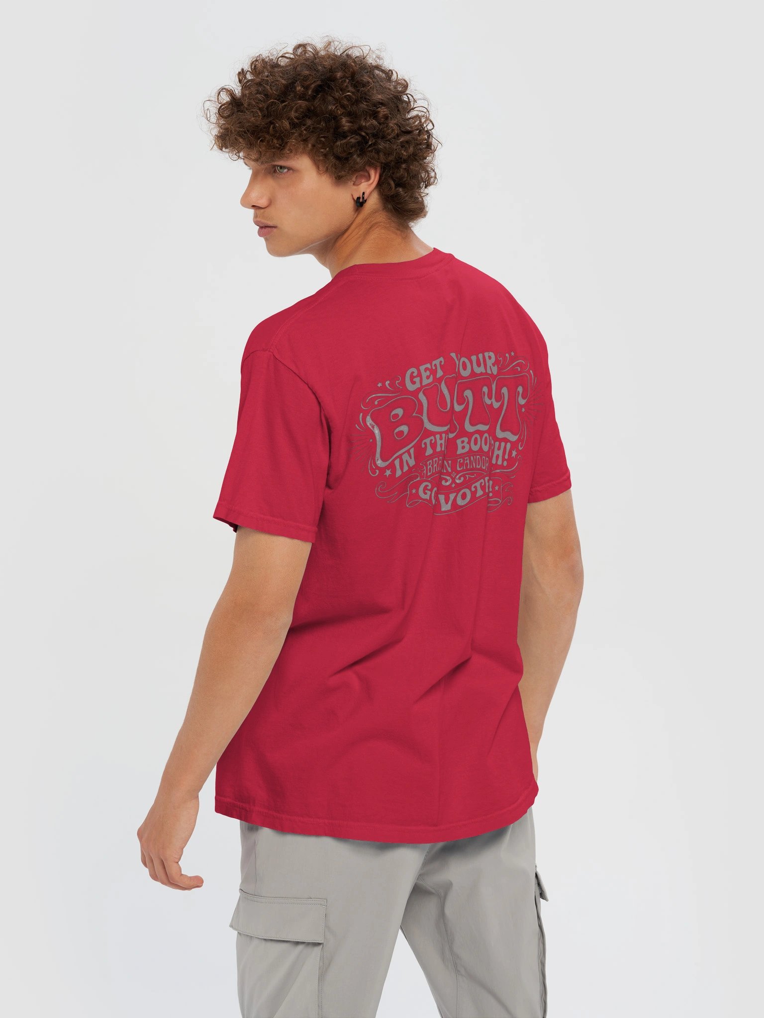 Brazen Candor – Get Your Butt in the Booth! T-Shirt - Red - Vote Red product image (6)
