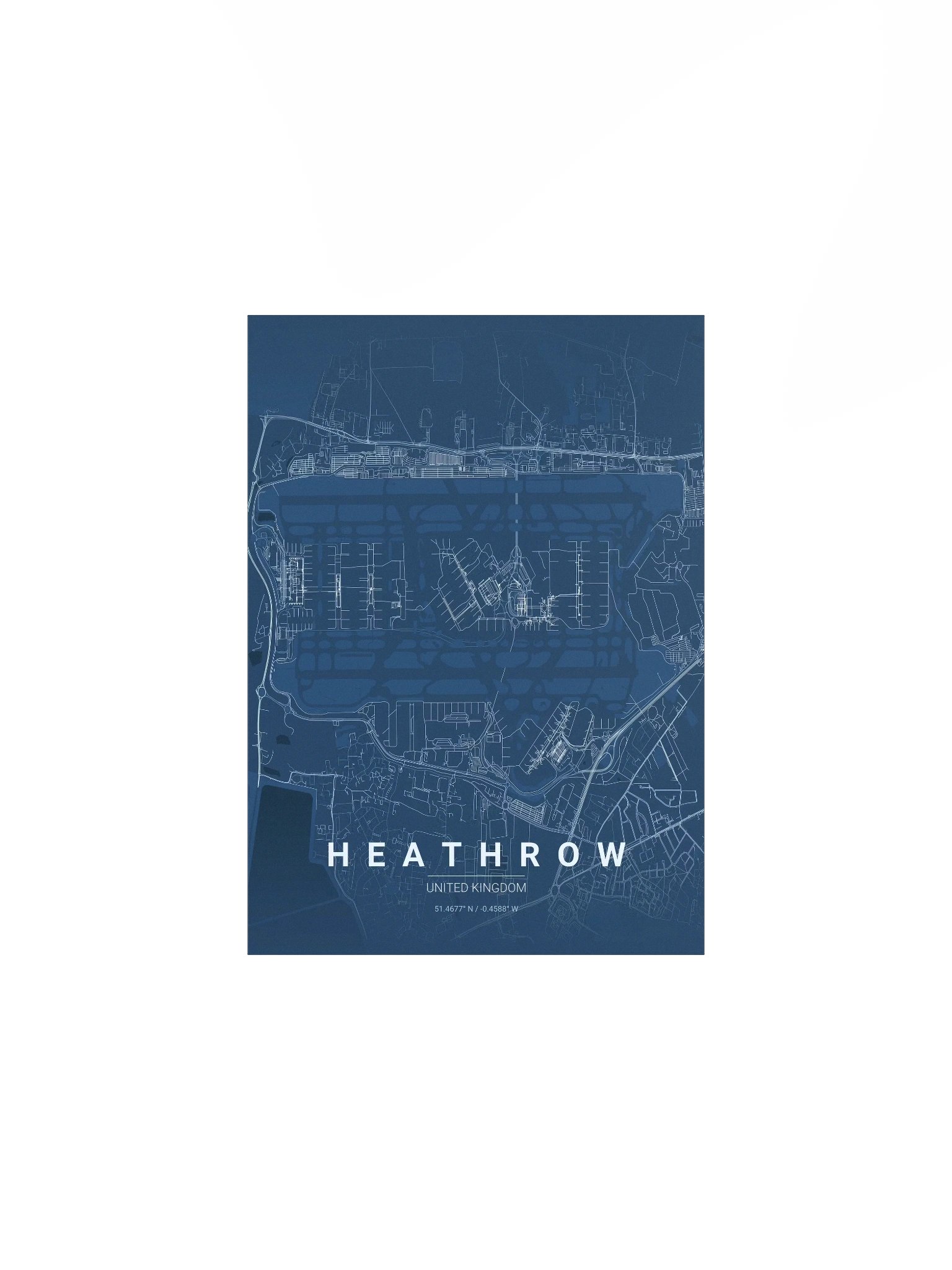 London Heathrow Blueprint Poster product image (2)