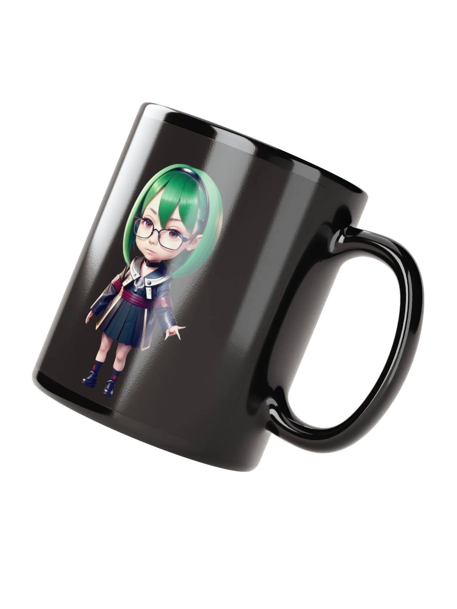 (GREEN CHIBI) K Black Mug product image (2)