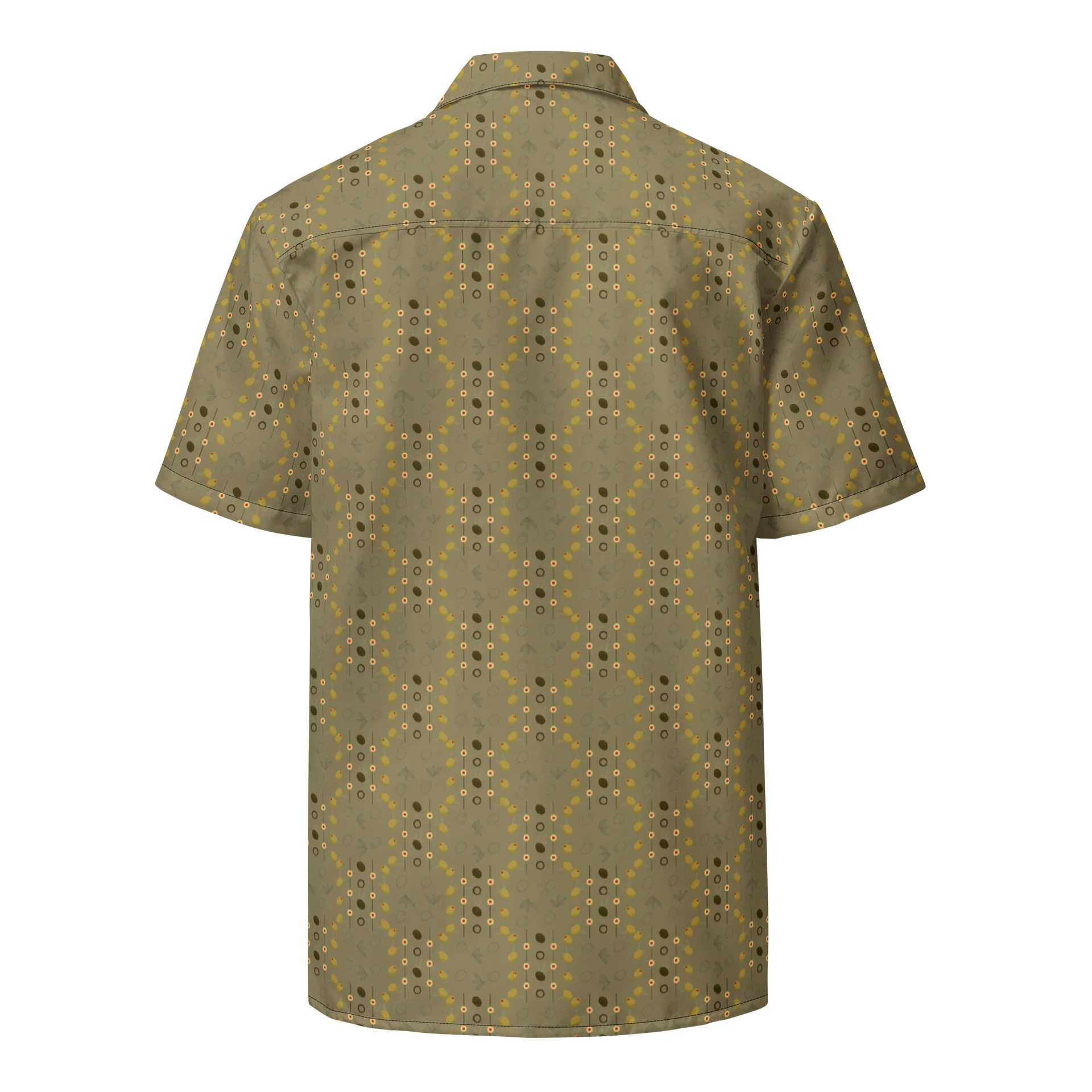 Olive Geometry Hawaiian Shirt Olive product image (4)