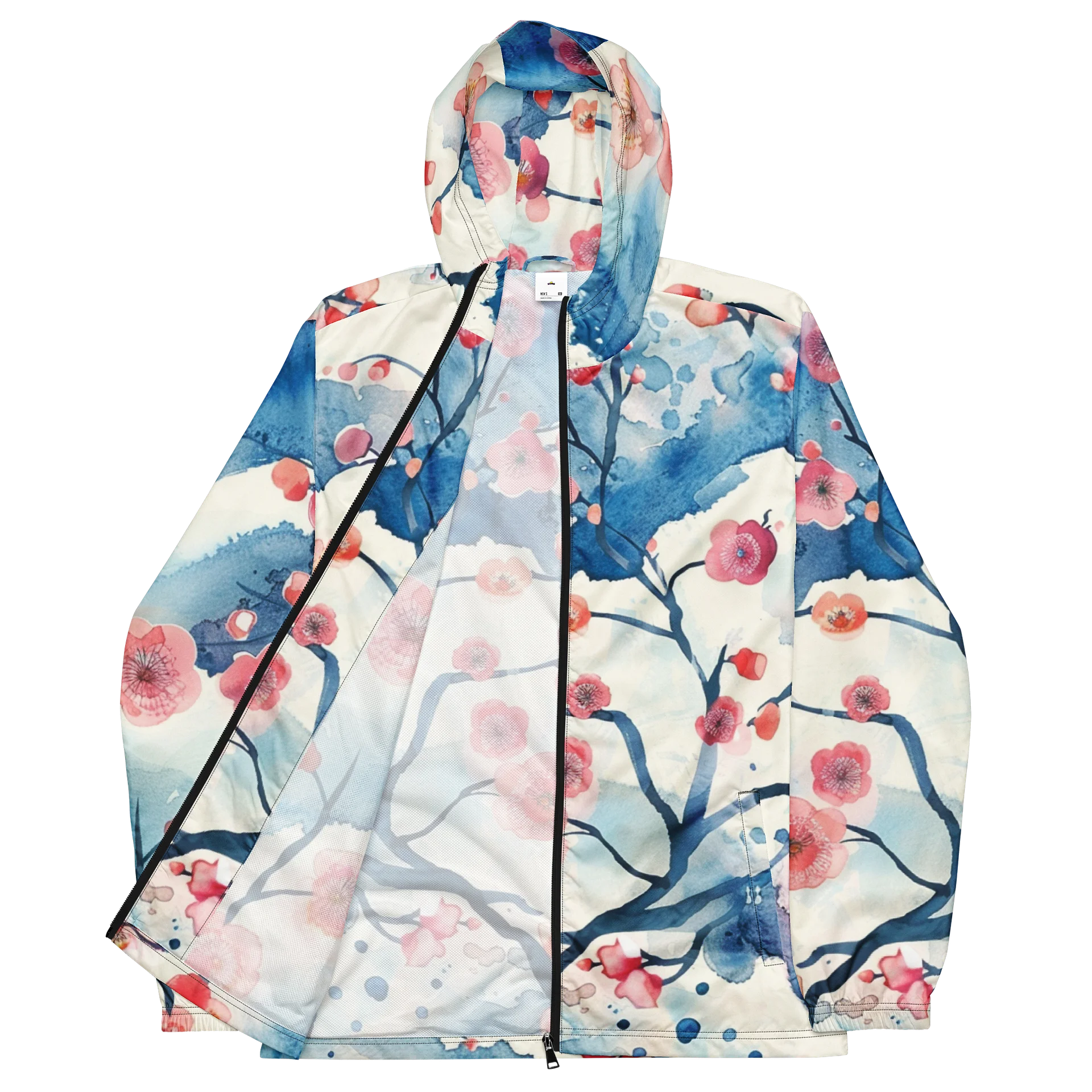 Sakura Sky Waterproof Windbreaker - Lightweight Packable Hooded Jacket product image (2)