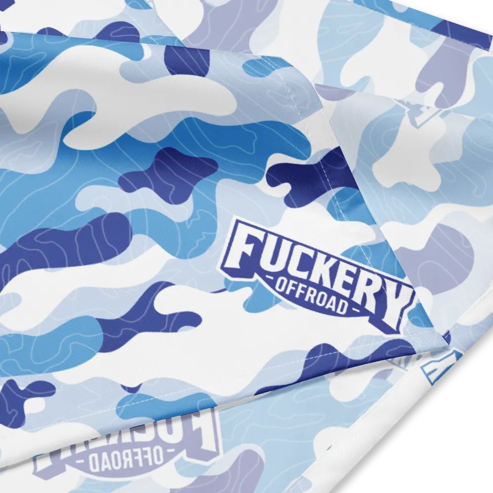 Fuckery Offroad Camo Topo Bandana - Blue product image (3)
