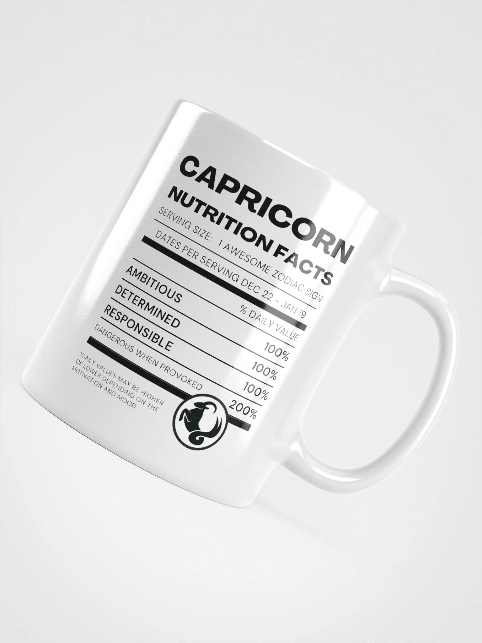 Capricorn Nutrition Facts Mug product image (5)