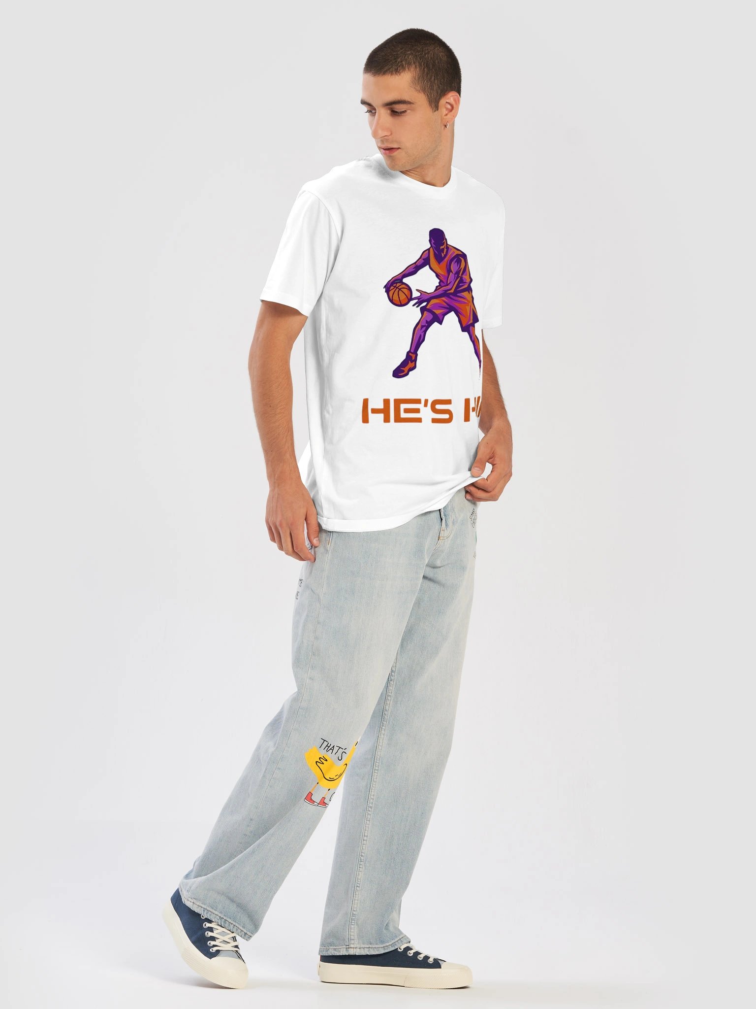HE'S HIM Basketball Player Silhouette T-Shirt product image (5)