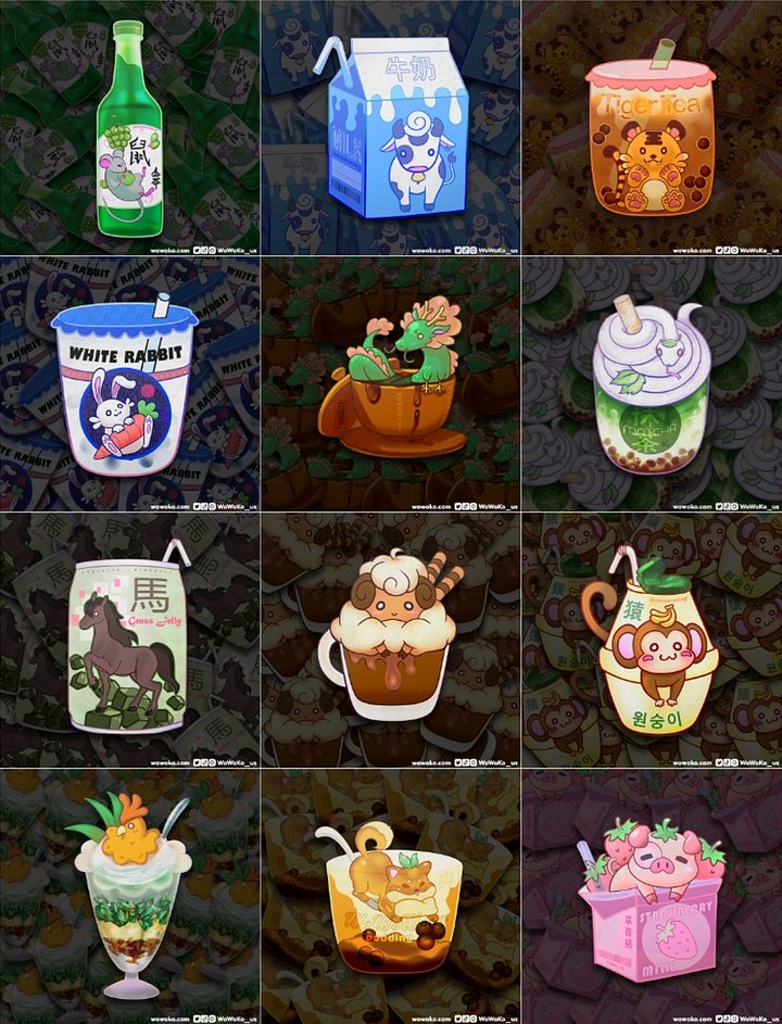 Set of Zodiac Drink Stickers product image (1)