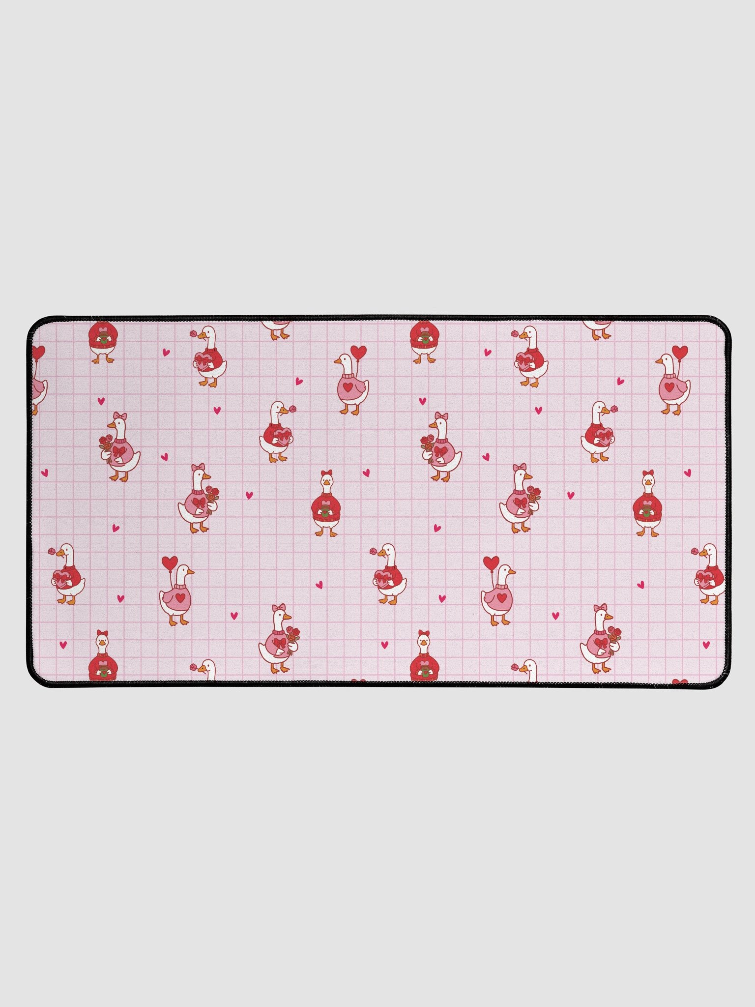 Pink Coquette Valentine Goose Desk Mat-''15.5 x 31.5'' product image (1)