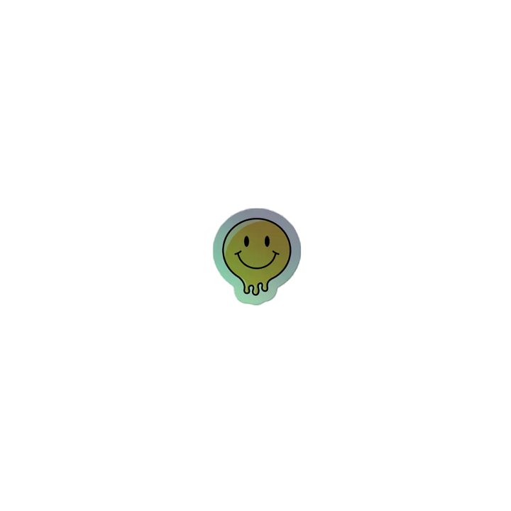 Melting Smiley Holographic Sticker Set product image (2)