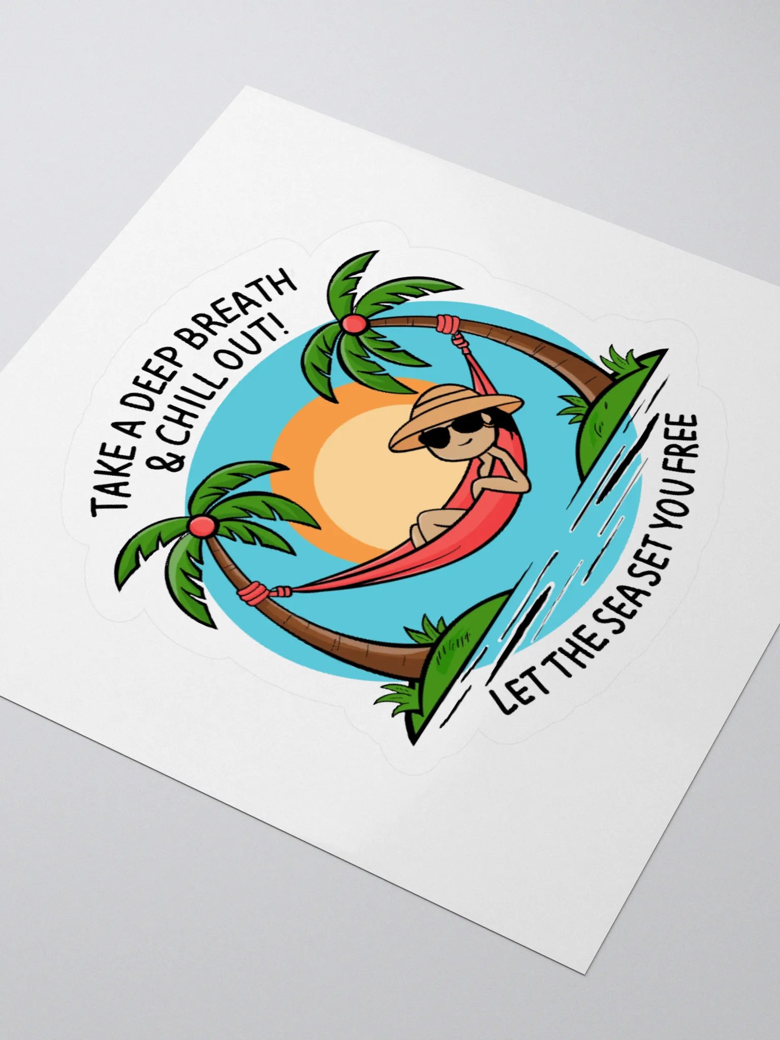 Tropical Sunset Hammock Sticker product image (8)