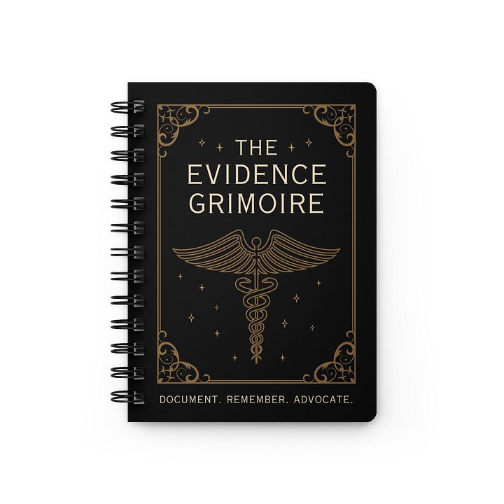The Evidence Grimoire Journal | Chronic Illness Appointment Notebook | Symptom Tracker & Medical Notes Journal product image (1)