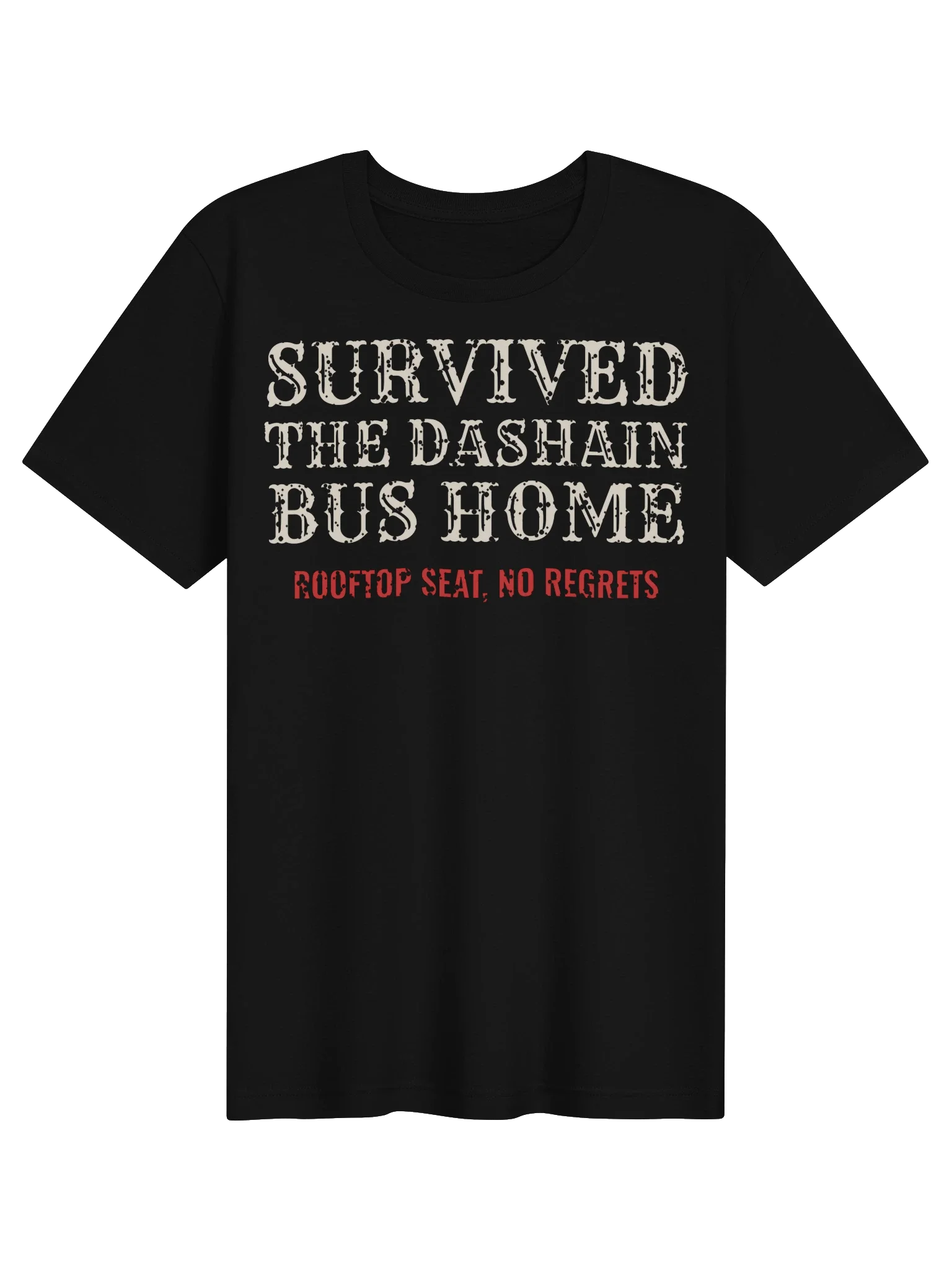 Survived the Dashain Bus unisex tee in Black
