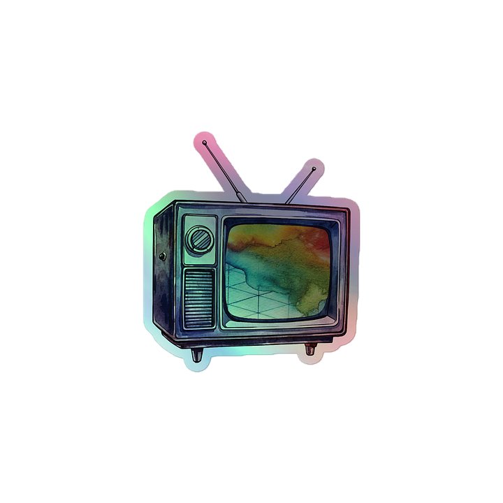 Graynoise Color Grid TV Logo Hologram Sticker product image (1)