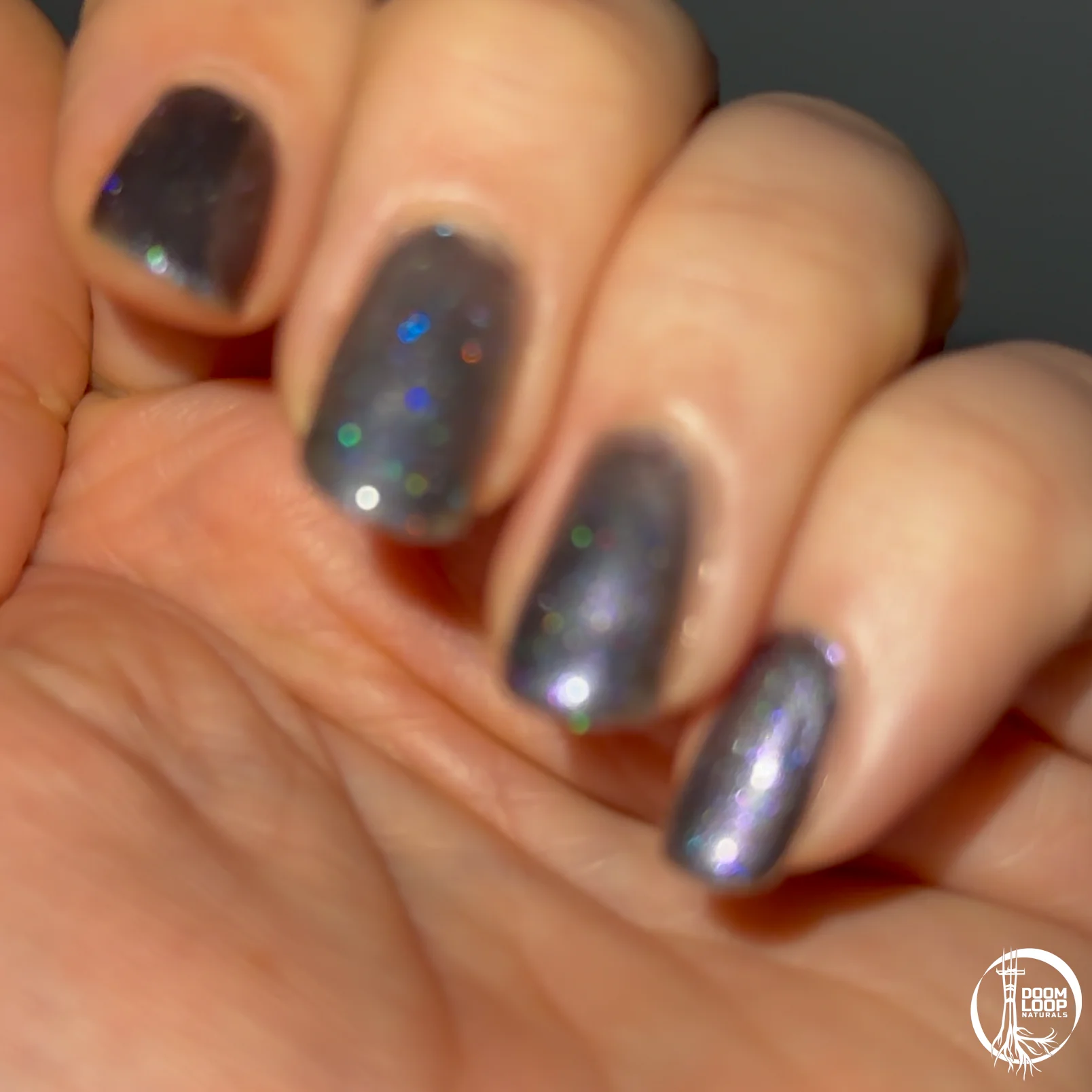 DARK MATTER - Blue Black Glitter Nail Polish product image (4)