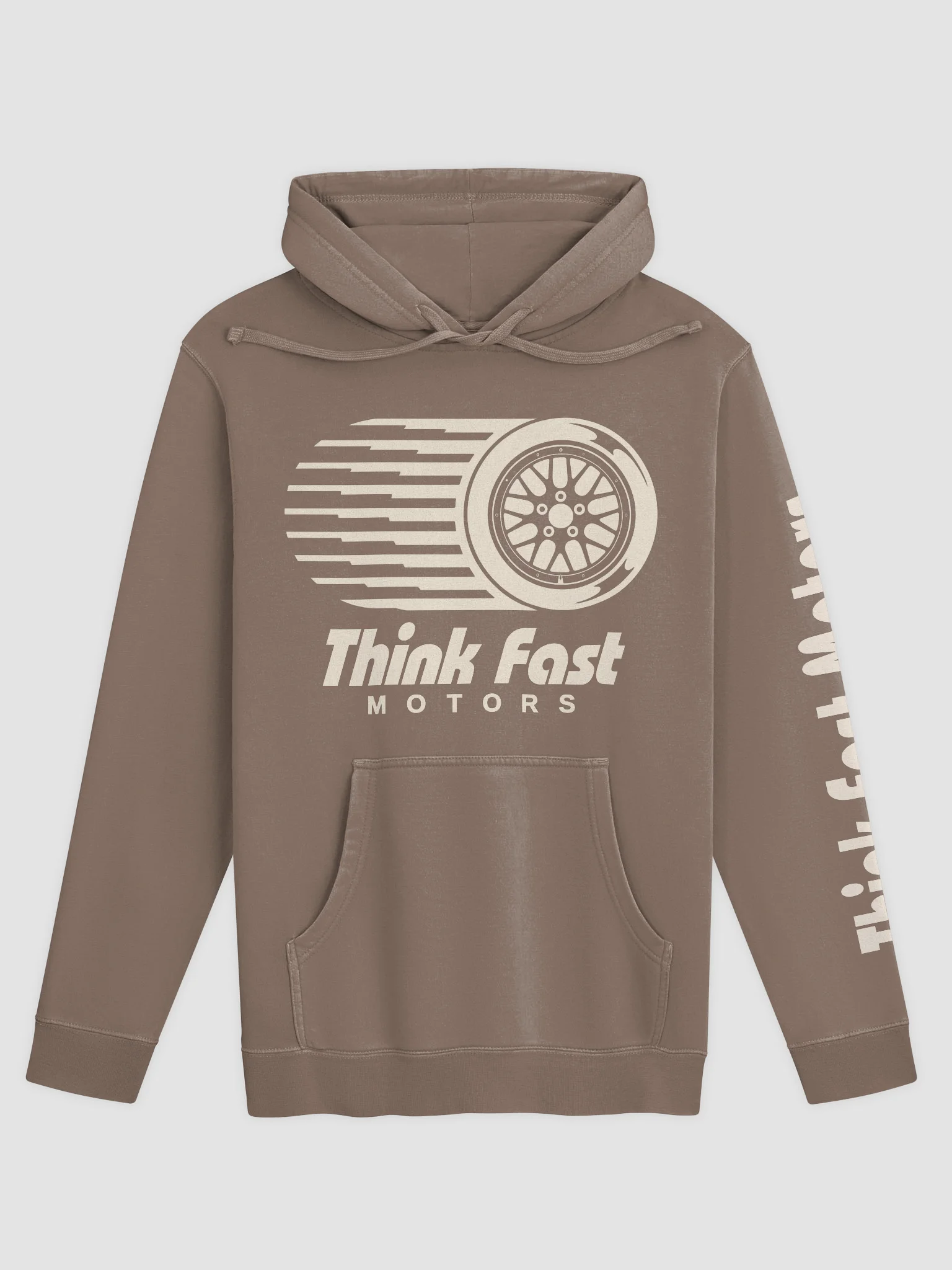 Think Fast Motors Speed Wheel Hoodie - Clay product image (1)